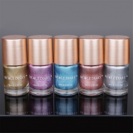 NICOLE DIARY 9ml Nail Polish metallic polacco effetto effetto polacco splendente vernice metallica polacco 5 colori - 1