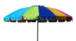 Ombrellone Alluminio Spiaggia Mare Giardino Arcobaleno 240 cm 16 stecche in Fiberglass - 1