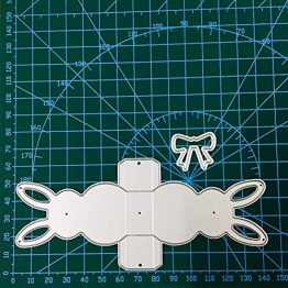 P12cheng Fustelle,Metallo Stencil,Cutting Dies,Stencil di Carta Scrapbooking Fai da Te in Metallo con Taglio a dadini in Metallo con Coniglietto Effetto 3D Silver - 1