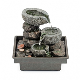 Pajoma 18430.0 - Fontanella da interni con pietre, in poliresina, 25 cm - 1
