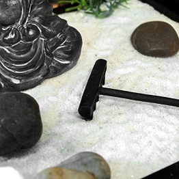 Pajoma Gong - Giardino zen con gong, statua del Buddha e lumino, colore: Nero/Vari colori - 1