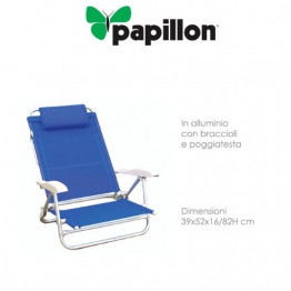 PAPILLON sedie in Alluminio con braccioli e poggiatesta Copertura textile'ne Playa - 1