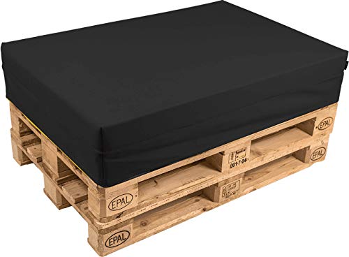 pomodone Cuscino per Pallet 120x80cm in Tessuto Nero