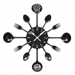 Premier Housewares PREM-2200502 Orologio da Parete, Metallo, Nero, 33x4x33 cm - 1