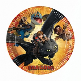 Procos S.A. Set Stoviglie Monouso | DreamWorks Dragons | Piatti, Bicchieri, Tovaglioli - 1