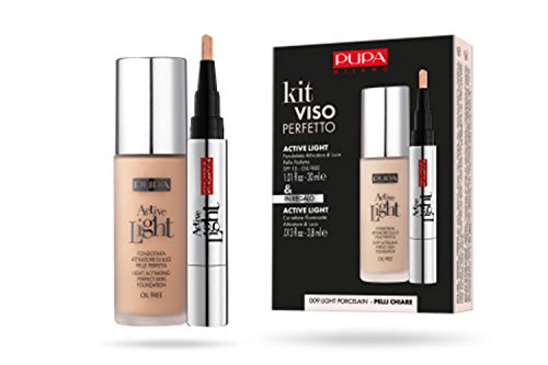 PUPA KIT VISO PERFETTO 2017 ACTIVE LIGHT FONDOTINTA 009 + CORRETTORE ILLUMINANTE 001