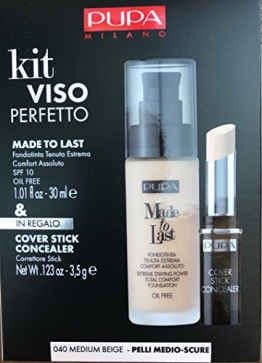 PUPA KIT VISO PERFETTO 2017 MADE TO LAST FONDOTINTA 040 + CORRETTORE 003 - 1