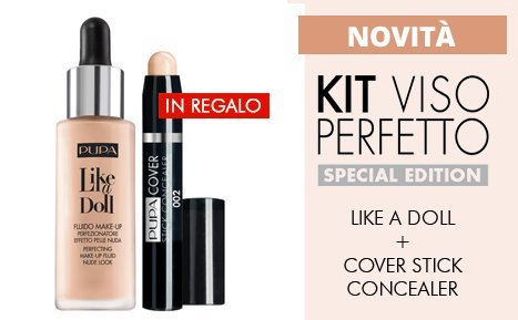 PUPA KIT VISO PERFETTO LIKE A DOLL FONDOTINTA 050 + CORRETTORE 003