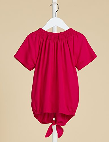 RED WAGON Camicia Colorata con Nodo Bambina, Rosa (Virtual Pink), 140 (Taglia Produttore: 10 Anni)