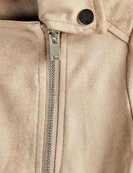 RED WAGON Suedette Biker Jacket Giubbotto Bambina, Beige, 140 (Taglia Produttore: 10) - 1