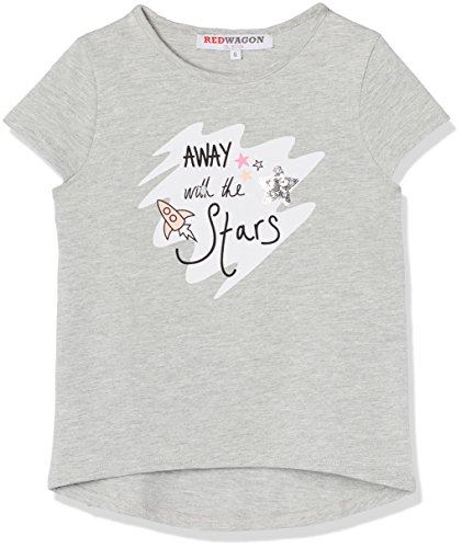 RED WAGON T-shirt con Stampa Bambina, Grigio (Grau), 146 (Taglia Produttore: 11 Anni)