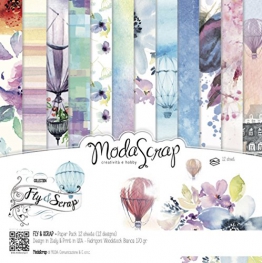 Renkalik ' renkalikmsa30bfes 30 x 30 cm Fly and Scrap MS carta di set (12 pezzi) - 1