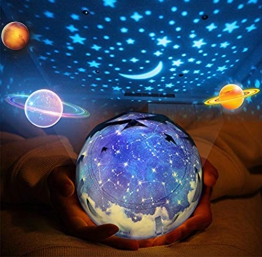 Rotante Stella Proiettore di luce, Bambino Luce notturna, 5 Stili Decorativo Luce d'atmosfera per Bambino Bambino Camera da letto, Salotto Party (USB alimentato/Batterie azionate) - 1