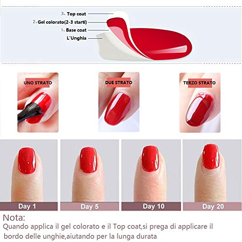 Saint-Acior kit 10pc kit completo smalti semipermanenti per unghie Smalto per Unghie nail art gel unghie semipermanente gel ricostruzione unghie