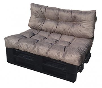Schienale 120x42x10-18 cm COLORE BEIGE CHIARO SET CUSCINI PER DIVANI PALLET BANCALI Seduta 120x80x15 cm