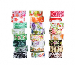 Set di nastro per mascherare Washi di 24, Collezione di nastro adesivo decorativo, Nastro per bricolage artigianato e regali - 1