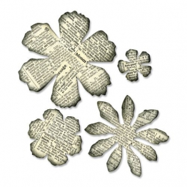 Sizzix Bigz Fustella, Floreali Stracciati - 1