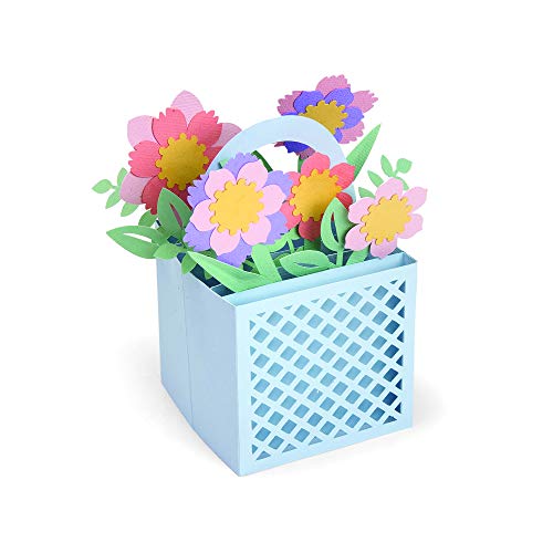 Sizzix Card in a Box Cesto di Fiori Fustella, Multicolore, taglia unica