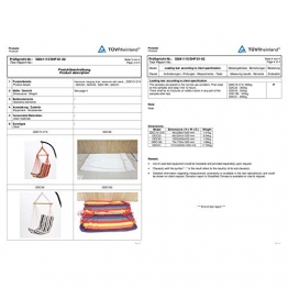 SONGMICS Poltrona Sospesa, Amaca Sedia, Portata 200 kg, Interno ed Esterno, Color Arcobaleno GDC45CV1 - 1