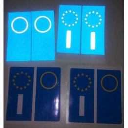 StickersLab - ADESIVI PER TARGA ITALIANA KIT DA 4 PEZZI RIFRANGENTI ULTRA RESISTENTE - 1