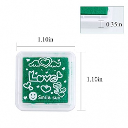 Tamponi per timbri, Infreecs Tampone di Inchiostro per DIY Scrapbooking Pittura per Bambini Uso Su Carta Legno Tessuto Dell'impronta Digitale Timbri di Gomma, Set di 24 colori - 1