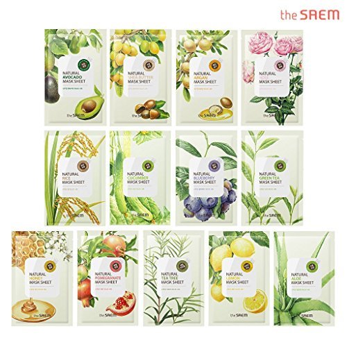 The saem Natural Facial Mask Sheet 21ml x 13 Sheets