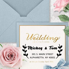 Timbri Matrimonio Personalizzato Autoinchiostrante 58×22 mm - Timbro personalizzati indirizzo - 1
