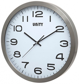 Unity Manhattan Orologio da Parete in Metallo, Argento, 40 x 40 x 3 cm - 1