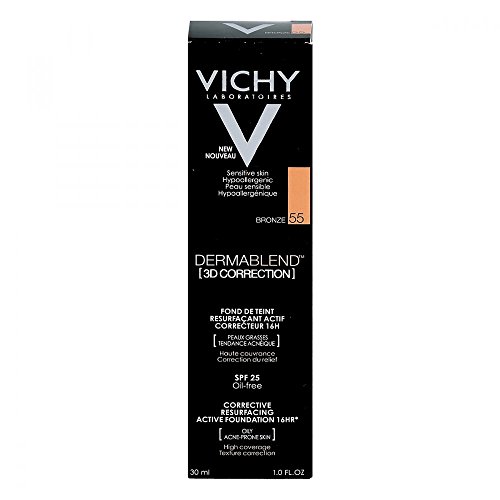Vichy, Dermablend 3D Correction, fondotinta correttore, colore 55, 30 ml (etichetta in lingua italiana non garantita)