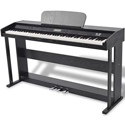 vidaXL Pianoforte Digitale 88 Tasti e Pedali Melamina Nera Strumento Musicale