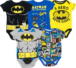 Warner Bros. Body Bimbo Divertenti - Batman, Robin, Joker e Riddler (Pacco da 5), Multicolore 12 Mesi - 1
