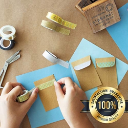 Washi Tape Set - 20 Rotoli di Nastro Adesivo Decorativo Colorato, Glitterato, Floreale e Brillante - Tapes per Decorare Agende, Scrapbook, Album Foto e Progetti Artistici - MozArt Supplies - 1