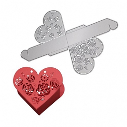 Yiwa taglio a forma di cuore box da taglio timbro matrimonio Dies New - 1