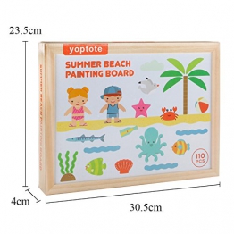 yoptote Giocattoli in Legno Magnetico Lavagna Puzzle di Legno Giochi Montessori Magnetica Pesca Puzzle Animali Marino Magnetici Giochi Tema Spiaggia Creativi 110 PCS Costruzioni Per Bambini - 1