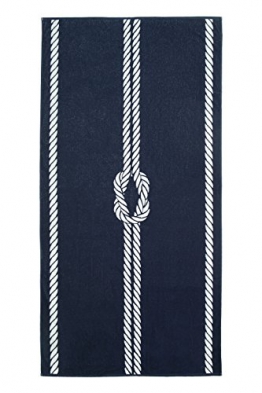 ZOLLNER Telo Mare, Asciugamano Mare, 100x200 cm, Marino, Disponibile in Rosso - 1