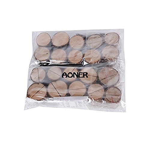 20 pz Segnaposto Legno forma Tronco Supporto Numero Posto Titolare Portafoto Decorazione Tavolo Bomboniera Matrimonio Memo Holder