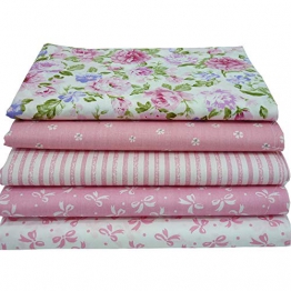 5pcs/lot 40 cm * 50 cm rosa 100% tessuto di cotone per cucire Quilting Fat Quarter Patchwork Tessuto bambola Tilda panno bambini biancheria da letto tessile - 1