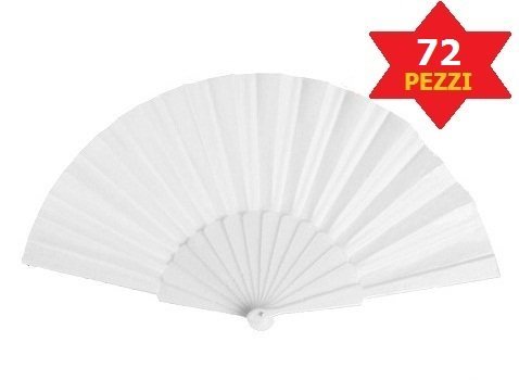 72 PEZZI VENTAGLI VENTAGLIO BIANCHI PER MATRIMONIO WEDDING SPOSA VENTAGLI CHIESA