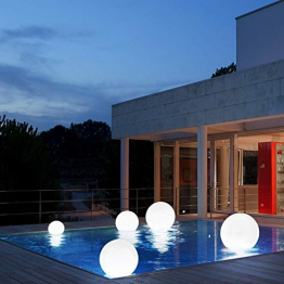 Albrillo RGB Lampada Solare, LED Luci Giardino Esterno con Telecomando, Diametro 20 cm con 12 Colori Regolabili, USB Ricaricabile, IP68 Impermeabile a forma di Rotonda - 1