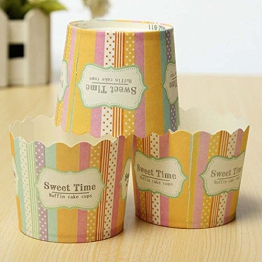 Ancdream ø6,7cm Taglia Medio 100PZ Pirottini Carta per Muffin Cupcake Torte Dolce Forno Decorazione Baking Cup - 1