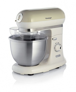 Ariete 1588 Impastatore Vintage - Planetaria per pane, pizza, dolci e pasticceria, Capacità 5.5 litri, 10 velocità, in colore Beige pastello - 1