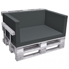 Beautissu Cuscino Seduta per divani con bancali - Eco Pure 120x80x8cm - per divanetti e panche da Giardino - Grigio - 1