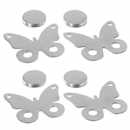 buy-safe.de, fermatovaglia magnetici, in acciaio inox di alta qualità, 4 pezzi - 1