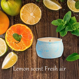 Candele Citronella, ESOLOM Candele Repellente Zanzara Anti Insetti Mini 4,8 Oz Ogni Lemongrass, Candele Profumate Cera di Soia 100% Naturale Esterno Interno per Casa Campeggio (4 pezzi) (4 pezzi) - 1