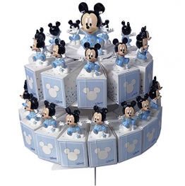 CARTOON WORLD BOMBONIERA Torta con 29 Scatoline Portaconfetti Piu Statuine Disney Topolino - 1