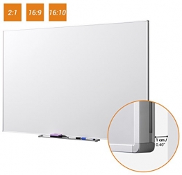 celexon Whiteboard lavagna interattiva per proiezioni 150 x 94 cm, 70", formato 16:10 per utilizzo universale, incluse due penne per Whiteboard e contenitore - 1