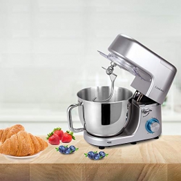 Cookmii Impastatrice Planetaria Multifunzione Professionale, 1800W Capacità 7,2 Litri, 6 Velocità, Basso Rumore Multifunzione Mixer - 1