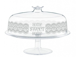 Cosmoplast Alzata con Cop Homesweethome BB Arredo Tavola Tessili, plastica, Bianco - 1