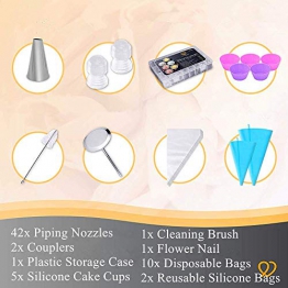 Decorazione Torta, 64 in 1 Set Beccucci sac a Poche per Decorazione Pasticceria, Utensili Pasticceria  - 1