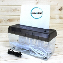 DISTRUGGI DOCUMENTI ELETTRICO PER FOGLI A4 TRITA CARTE DA UFFICIO PER BUSTE DI CARTA E DOCUMENTI - 1